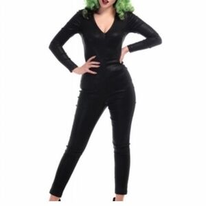 Black serina Feline Jumpsuit